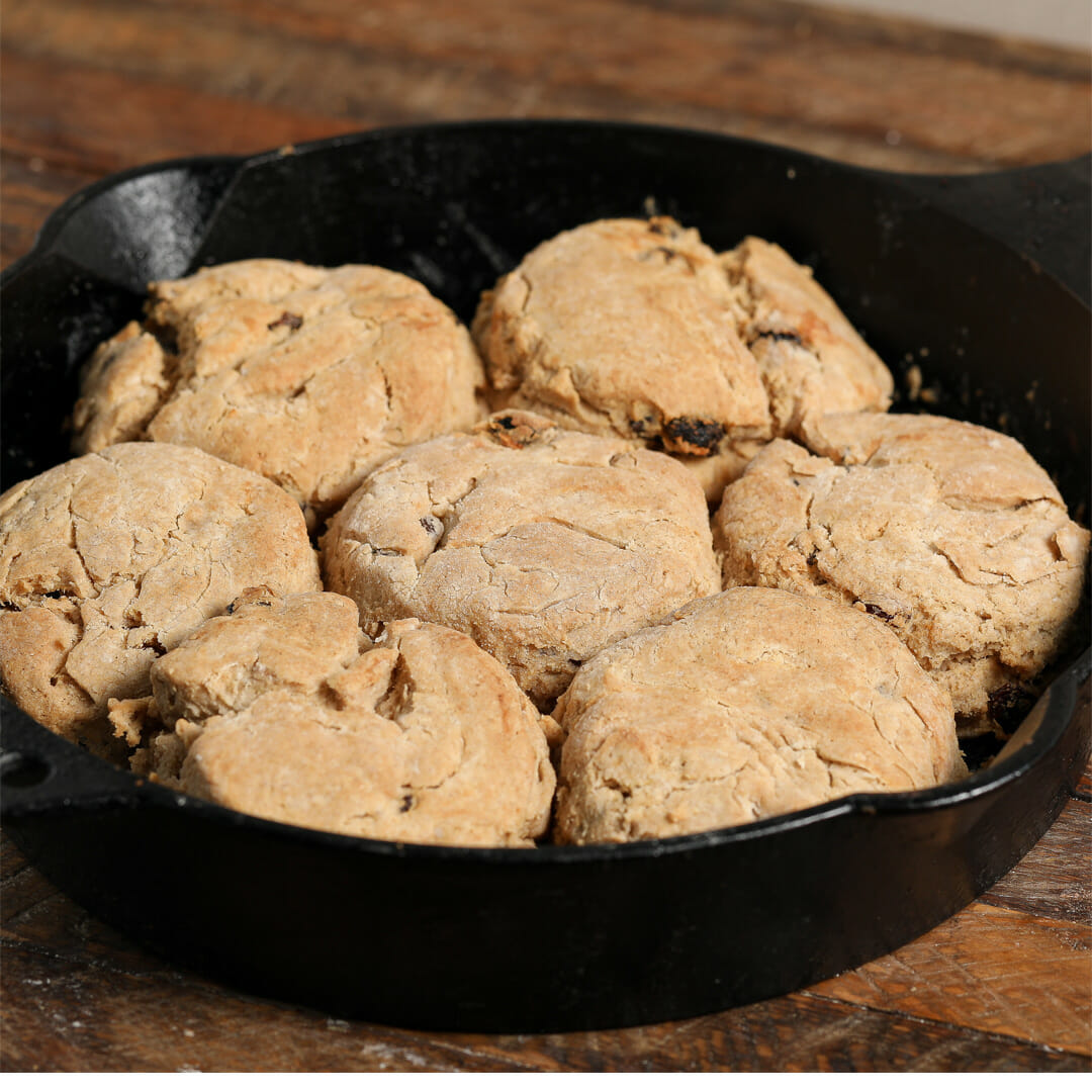 Glazed Cinnamon Raisin Biscuits