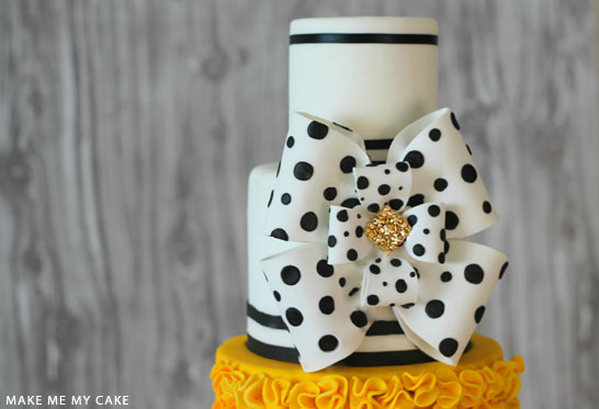 Black & White Polka Dot Cake | by Make Me My Cake on TheCakeBlog.com