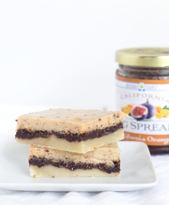 Fig Cheesecake Shortbread Bars - Fig Bars meet cheesecake in this amazing bar. It's a must try!